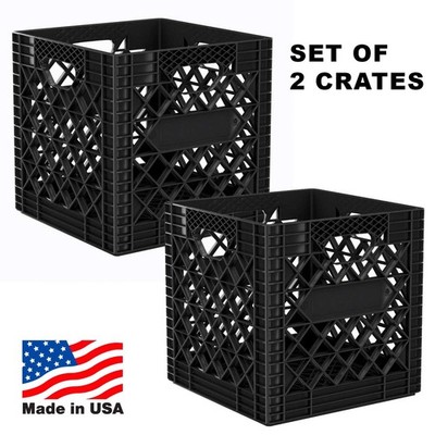 14.5 X 14.5 X 15 Heavy Duty  Plastic Super Crate 16qt 5 gallon Set of 2pcs