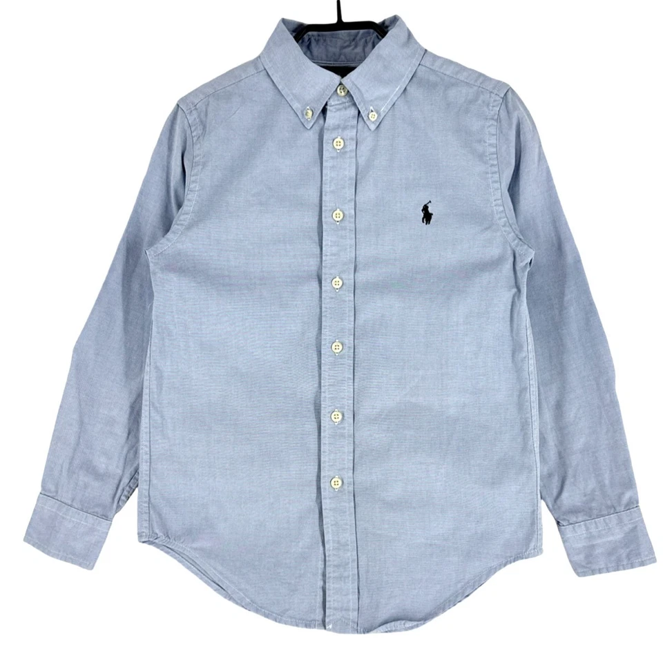 Ralph Lauren Jungen Langarm Button-Down Hemd Blau Gr. 10 Jahre - Bild 1 von 4