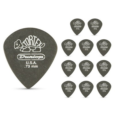 Dunlop Tortex Pitch Black Jazz Guitar Picks 1 Dozen .73 mm