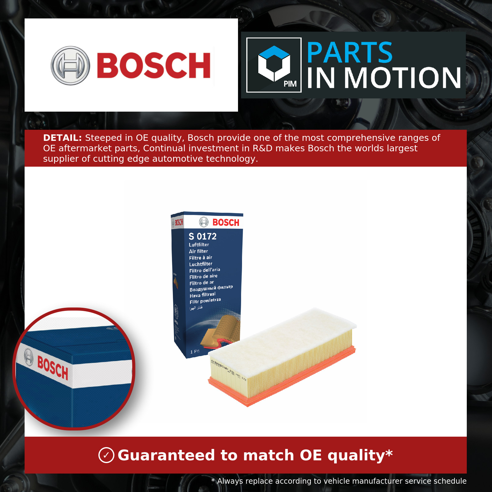 Air Filter fits VW GOLF 1.4 1.6D 1.9D 2.0D 03 to 16 Bosch 1K0129620E 1K0129620L - Image 14
