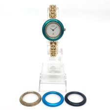 [Used] Gucci 11/12.2 Metallic Change Bezel Watch Gold 4 Colors Set Working