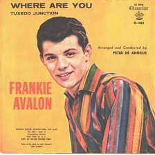 FRANKIE AVALON-PICTURE SLEEVE + 45--(WHERE ARE YOU)--PS--PIC-SLV