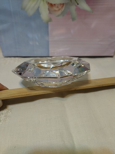 Vintage Val St Lambert Faceted Glass Ashtray - Signed - 1960s - Picture 7 of 12