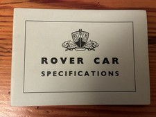 Rover Cars 1960 Specifications 80 100 3 Litre P4 Auto & Manual. Excellent Cond