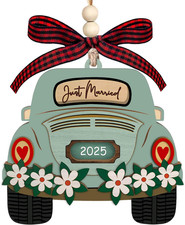 First Christmas Married Ornament 2025, Just Married Ornaments, Our First Christm