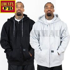 FB County Men's Heavyweight Zip Up Hoodie Fleece Jacket S-3XL 