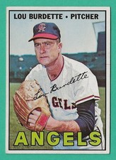 VINTAGE 1967 TOPPS BASEBALL CARD # 265 LOU BURDETTE CALIFORNIA ANGELS NMNT