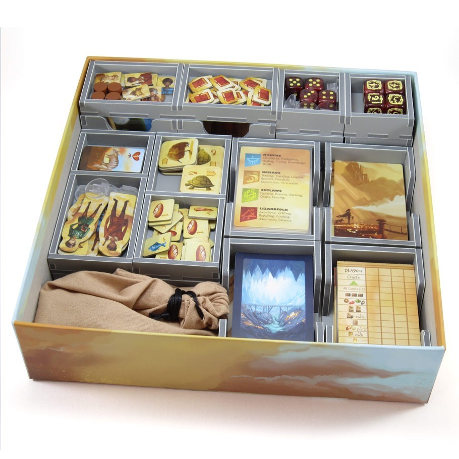 Box Insert: Near And Far & Amber Mines Board And Card Games