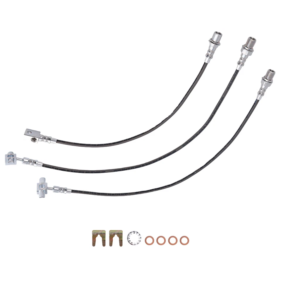 Front & Rear Brake Lines for Chevrolet C20 K20 Suburban 71-91 4-6" Lift - Image 2 of 4