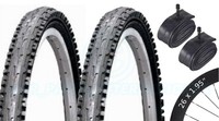 2 Fahrrad Reifen - Mountainbike - 26 X 1.95 VC-5030 - Schrader SchläUche