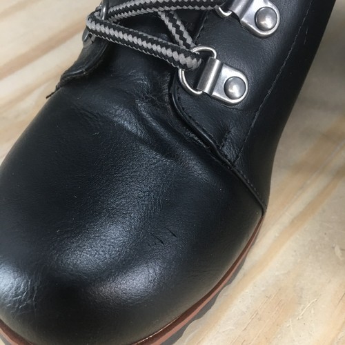 Esprit Boots Womens 9.5 M Sammie Ankle Bootie Black Lace Up Comfort Wedge Heels - Picture 4 of 17