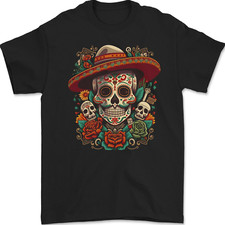 Los Muertow Sugar Skull Day of the Dead Mens T-Shirt 100 Cotton