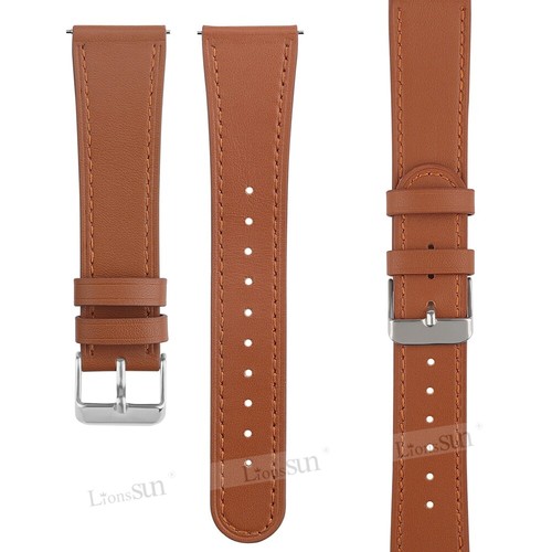 Leather Bracelet Strap Band for Samsung Galaxy Watch 46mm SM-R800 / Watch3 45mm - Picture 419 of 666