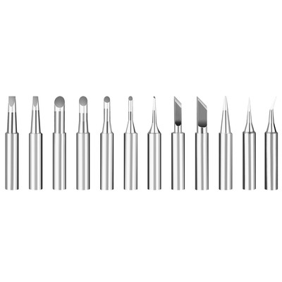 12PCS 900M-T Soldering Iron Tips Replacement Kit for HAKKO 936,937,907 Atten,...