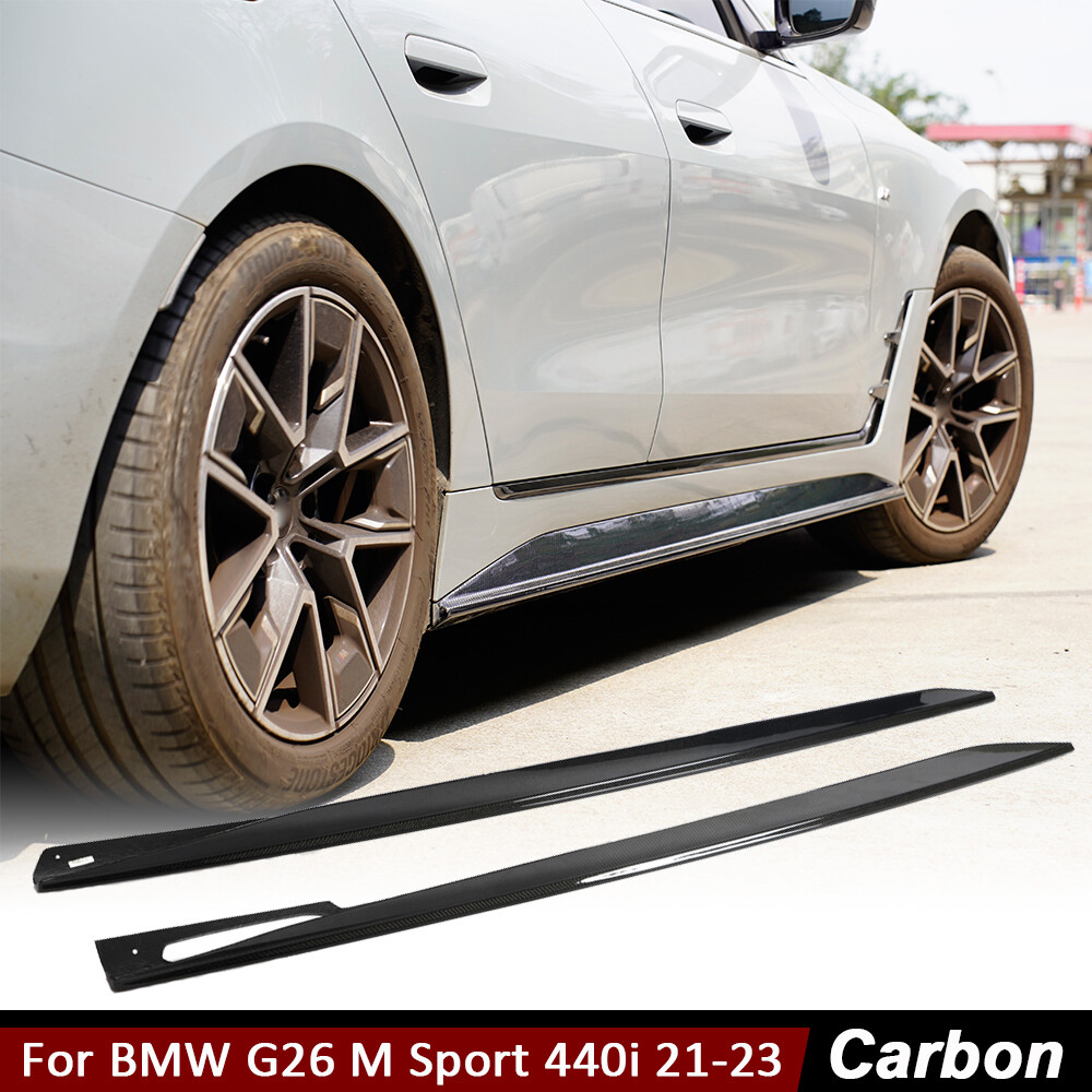 For BMW 4 Series G26 M Sport 440i REAL CARBON Side Skirts Extension Lip Splitter