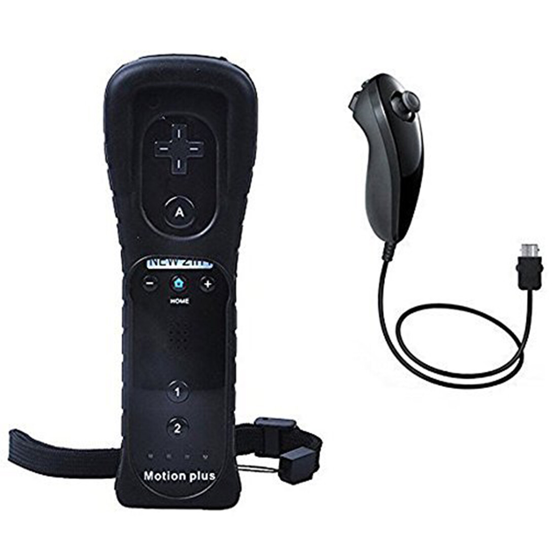 Wireless 2 in1 Wii Remote W/ Built in Motion Plus + Nunchuck Controller For Wii