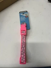 Vibrant Life Reflective Small Pink Dog Collar Neck Size 8-14 Inches