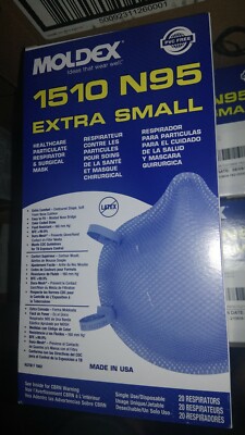 Moldex 1510 (XS) Box 20 Healthcare Face Cover USA Made - SIZE - Extra Small