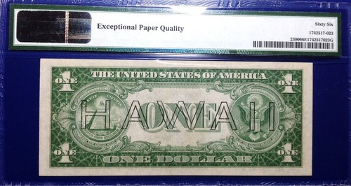 1935A $1 Hawaii-WWII Emergency Issue Fr-2306 PMG66 Gem EPQ - Picture 3 of 4