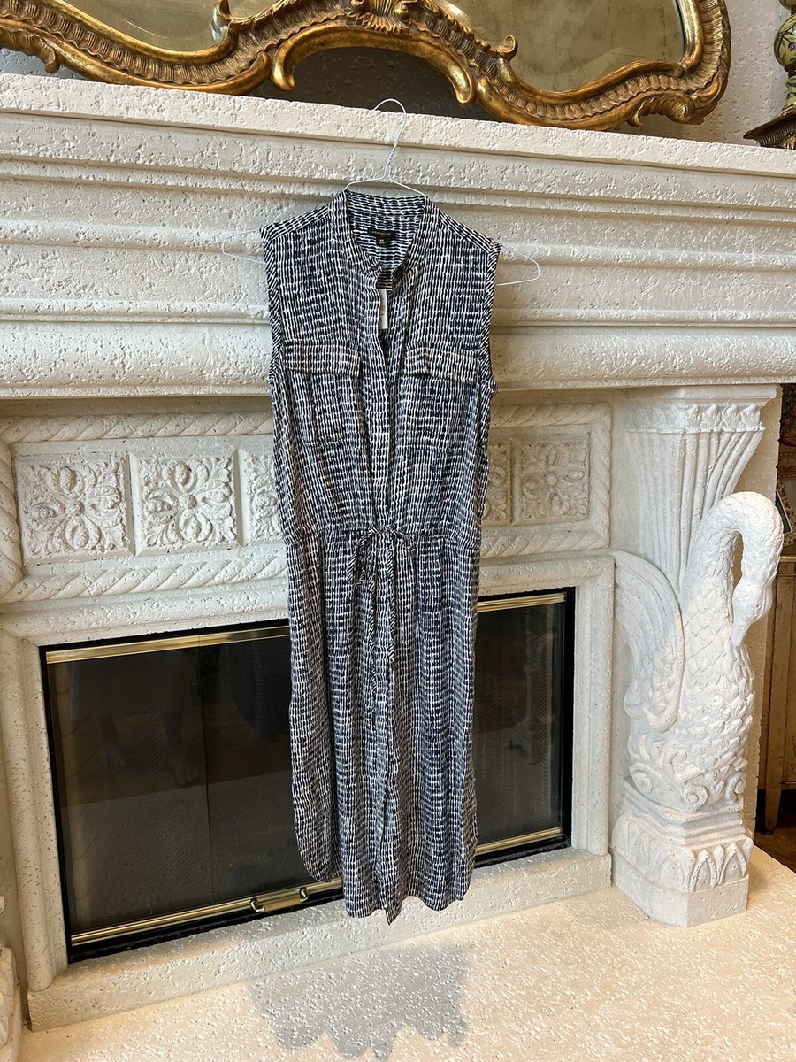 ann taylor linen shirt dress Ann Taylor Loft White Linen Blend Button Summer Dress Size 2P Petite  Sundress