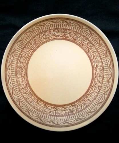 Vintage TS&T Pharoh's Gold Shades of Grandeur Ironstone USA ceramic plate 10.5" - Picture 2 of 4