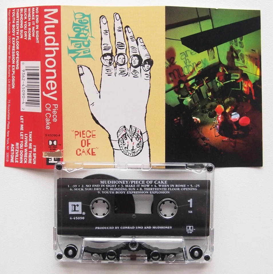 MUDHONEY - PIECE OF CAKE (REPRISE 9450904) 1992 USA CASSETTE TAPE GRUNGE ALT - Image 2 of 4