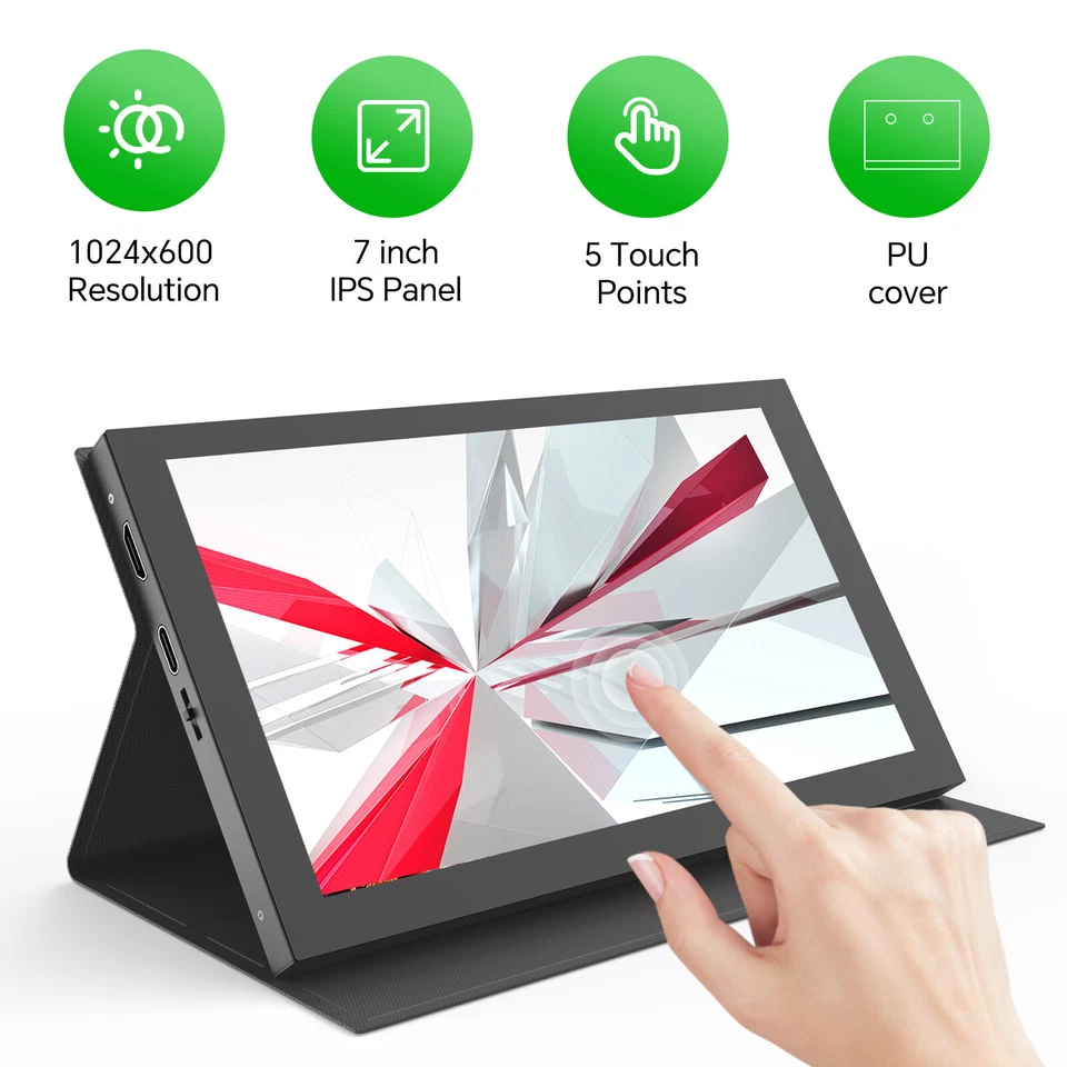 Raspberry Pi 7 Zoll Monitor HDMI Touchscreen Gaming Bildschirm for XBOX Win10 PC - Bild 2 von 4