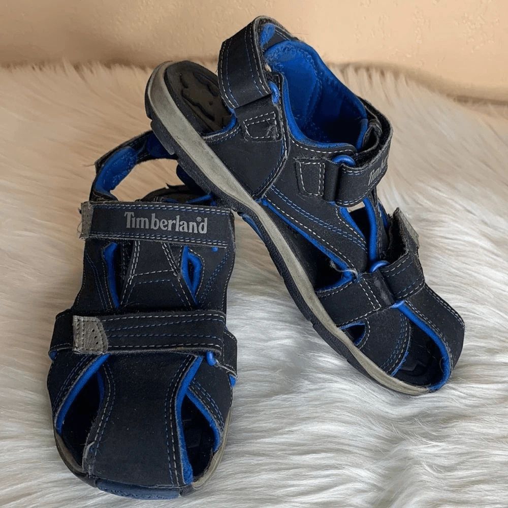 Sandali Timberland ragazzo neri e blu sandali acqua taglia 3