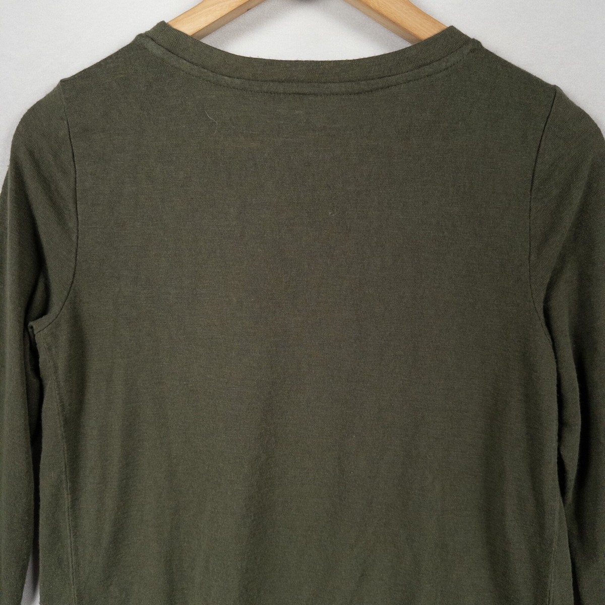 LOFT XS Knit Top Tee Olive Green Modal Polyester Long Sleeve LOFT XS Knit Top Tee Olive Green Modal Polyester Long Sleeve