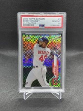 Bobby Bradley RC 2020 Topps Chrome X-Fractor PSA 10 Gem Mint Rookie Cleveland