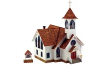 New Woodland HO Structure Built-&-Ready Community Church BR5041