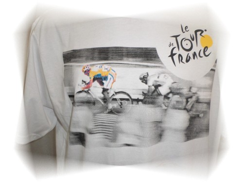 T-shirt Blanc Noir Jaune Couleur Tour de France Taille XXL Neuf - Foto 3 di 8