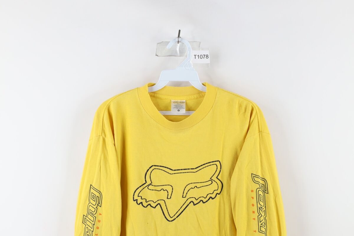 Vintage 90s Fox Racing Mens Medium Thrashed Spell Out Long Vintage 90s Fox Racing Mens Medium Thrashed Spell Out Long