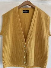 Vintage Pine State Knit Button Vest Made In USA Size 36 L