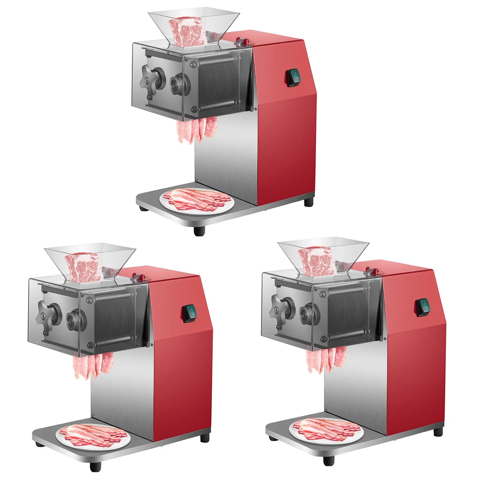 VEVOR Kommerzielle Fleischschneider Fleischschneidemaschine 3,5-10mm Elektrisch