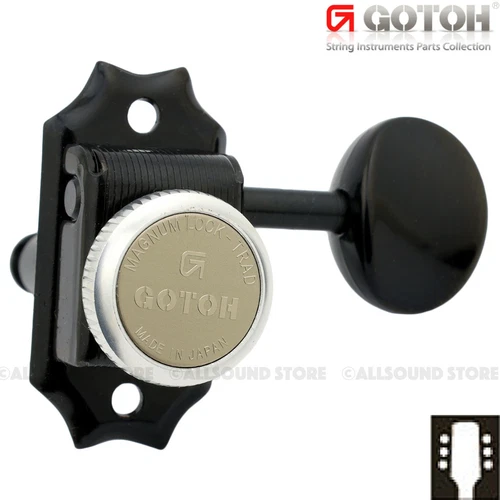 Gotoh SD90-MGT-05M Magnum Lock Vintage Locking Tuners for Gibson 3x3 - BLACK