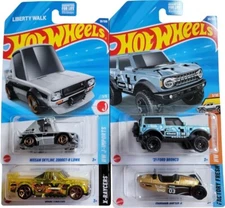 2025 Hot Wheels Kroger Exclusive Set of 4 (NISSAN, DRAFTNATOR, MORGAN, & BRONCO)