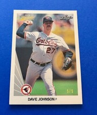 2012 Leaf Memories 1990 Leaf Buyback Gold #434 Dave Johnson Only # /5 Made !