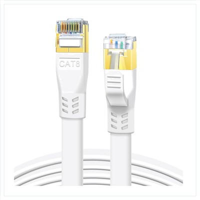 CAT 8 LAN Kabel 20m Flach Hochgeschwindigkeit 40Gbps 2000MHz SSTP Gigabit Net...
