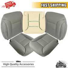 For Chevy Tahoe 95-99 Suburban Leather Seat Covers Pewter Gray Seat Cushion Foam