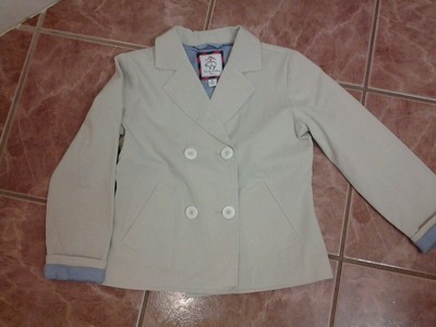 Brooks Brothers Beige Double Breasted Buttons Jacket Blazer -Girls M(8) NWT