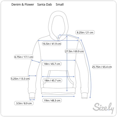 Denim And Flower Men's Size Small Tan Khaki Hooded Hey Santa Dabbing T-shirt - Picture 5 of 5