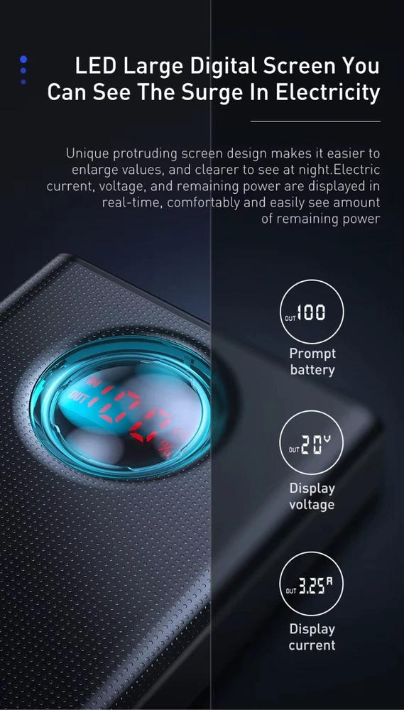 65W 30000mAh PD3.0 Fast Charging Power Bank with FCP SCP Compact Portable External Battery 65W 30000mAh PD3.0 Fast Charging Power Bank with FCP SCP Compact Portable External Battery