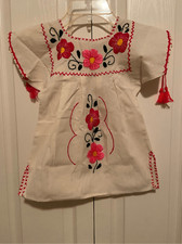 Mexican embroidered little girl dress 2t
