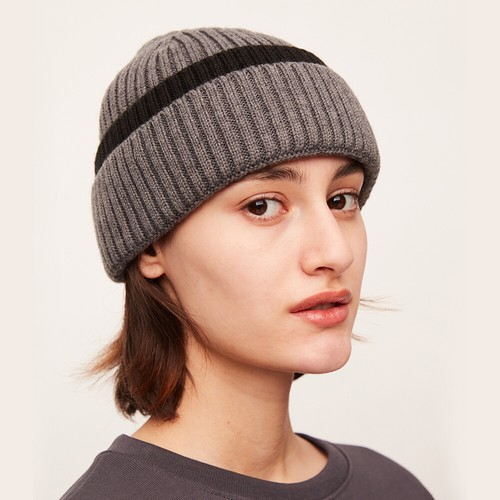 4 Pcs Ohsunny Women's Beanie Cap Winter Warm Soft Knitted Thick Wool Hat - Gray - Picture 6 of 13