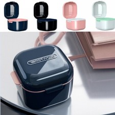 False Teeth Storage Box Denture Case with Strainer Basket Bath Cleaning Soaking