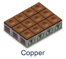 COPPER - SILVER CUP BILLIARD CHALK - 1Dz/12 pieces
