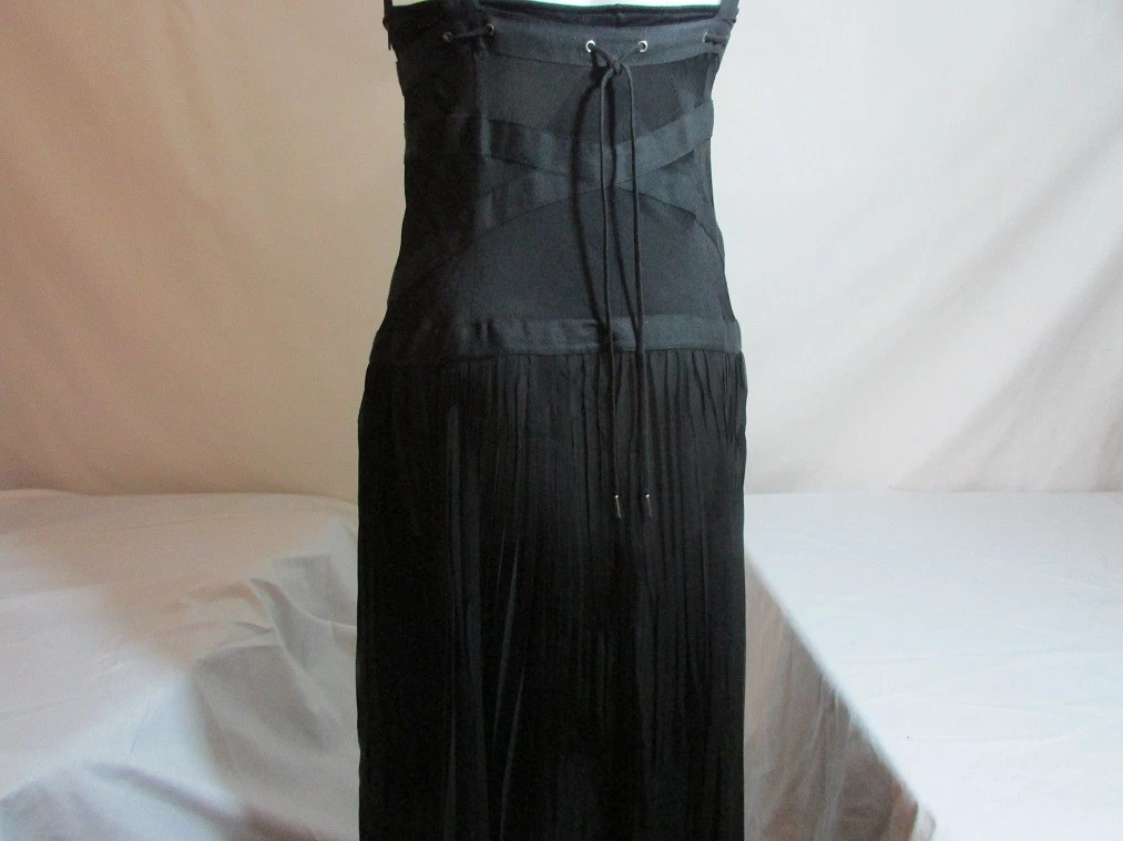 ABITO DA SERA DESIGNER VERSACE NERO CON SPALLINE TG 36