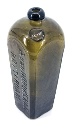Antike Genever Gin Glas Flasche 19.Jh. A. Van Hoboken & Co Rotterdam (91) 2