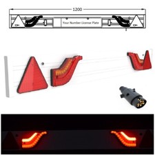 12/24V LED Multiuso Rimorchio Tavola Coda Luce + Dynamic Indicatore + Reflex